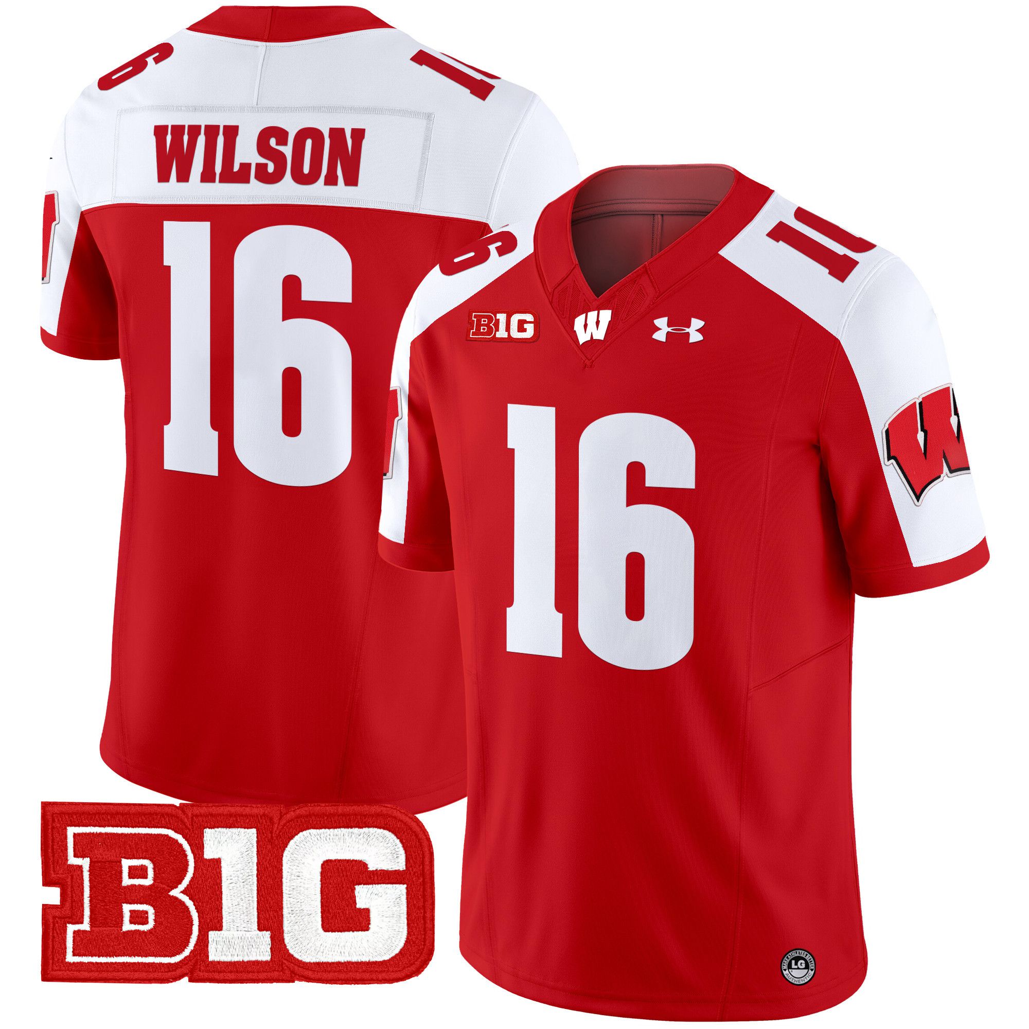 Men Wisconsin Badgers #16 Wilson Red 2024 Vapor Limited NCAA Jersey->customized ncaa jersey->Custom Jersey